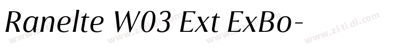 Ranelte W03 Ext ExBo字体转换
